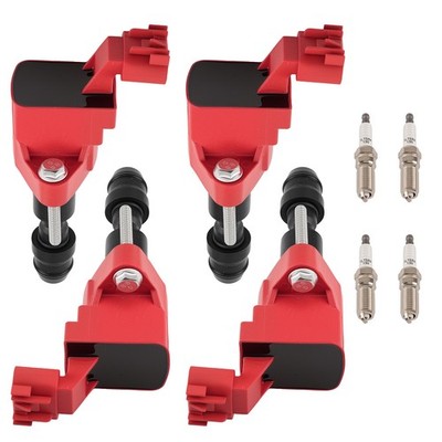 4X Ignition Coil + Spark Plug for GMC Terrain Chevy Equinox L4 2.4L 2010-2017