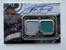 2024 Topps Sterling Felix Hernandez /25 Dual Patch Auto STAR-FH