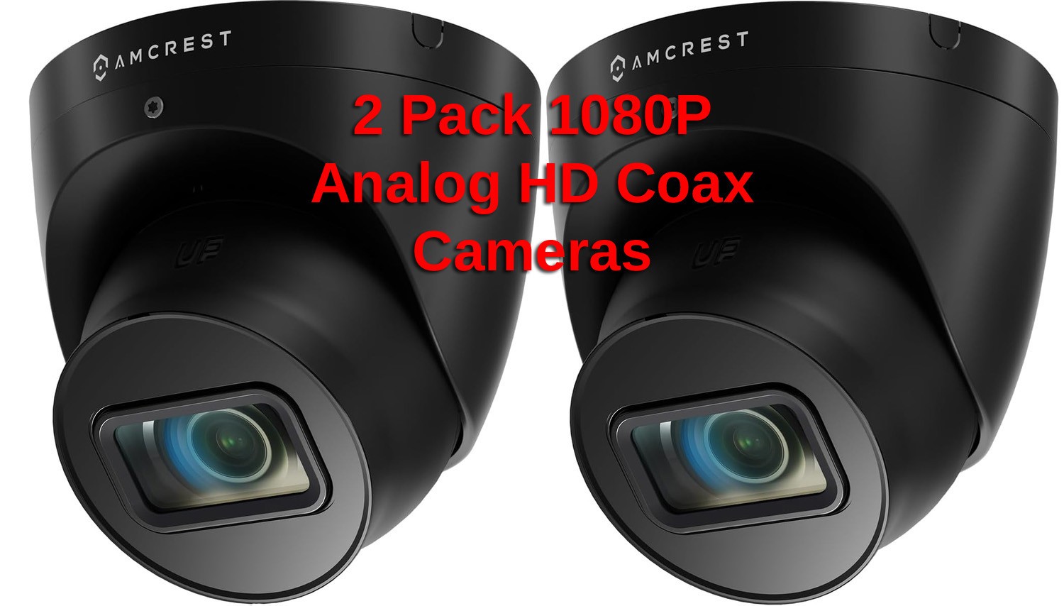 2x NEW Amcrest Analog Security Camera Dome Turret 2MP 1080P Quadbrid HD-CVI
