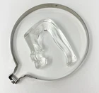 Pyrex Clear Glass Coffee Pot Metal Band 7756 & Handle 77H Only Replacement Read