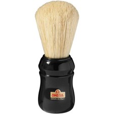 Omega Boar Bristle Shaving Brush Variable Color  Red White Black Handle 10049