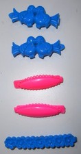 5 Vtg Girls Barrettes Plastic 2 LoveBirds 1 3/4"-2 Lozenge 1 1/ 2" &2"Floral Bar