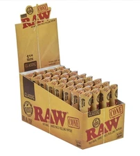 RAW 1 1/ Size Pre-Rolled Cones Full Retail Box 32 Pks 6 Cone 192 Cone SEALED