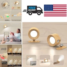 Wall Mounted Battery Operated Lamp with 3 Color Temperatures and Cordless Design