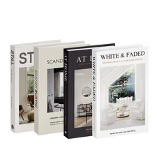 4 Pack Decorative Faux Books Set for Home Aesthetic - Fake Hollow Books Decor...