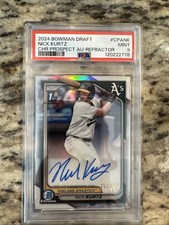 2024 Bowman Draft - Chrome Prospect Autographs Nick Kurtz Refractor /499 PSA 9