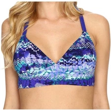 TYR DuraFast Emerald Lake CrissCross Bra Swim Top Velvet Turquoise Sz Small $40