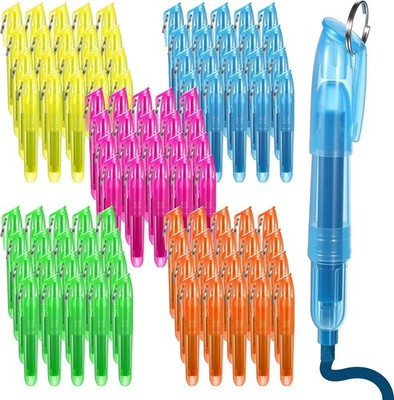 100 Mini Highlighters Bulk, Assorted Colors, Quick-Dry, Portable