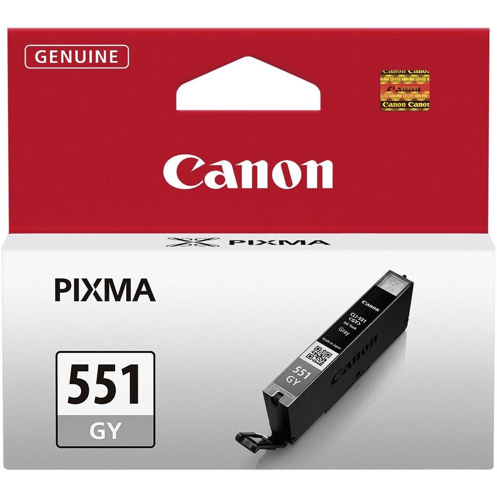 Cartouche gris Canon CLI-551 GY encre de rechange d'origine pour imprimante jet d'encre PIXMA