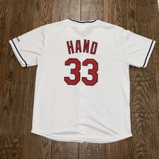 Arnold Hano Cleveland Indians Guardians Mens SGA MLB Baseball Jersey Size. XL