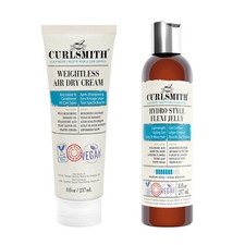 Curlsmith Weightless Air Dry Cream  Hydro Style Flexi Jelly Styling Duo, 8oz