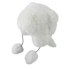 Faur Fur Hat for Women Cute Raccoon Tail Parent-Child Plush Hat 2024 Winter T...
