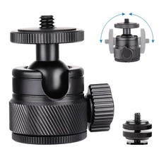 Mini Ball Head, CNC All Metal Aluminum Universal Panoramic Tripod Head Mount ...