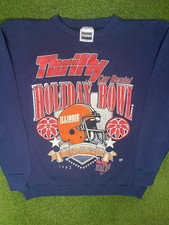 1992 Illinois Fighting Illini - Holiday Bowl- Vintage College Sweatshirt Large 