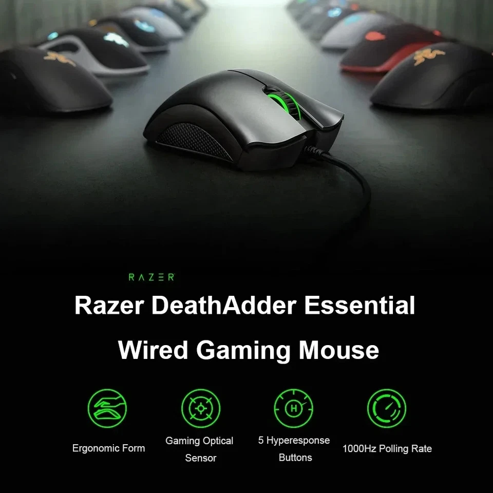 RAZER DEATHADDER ESSENTIAL MOUSE GAMING CABLATO RGB SENCORE 6400 DPI 5 TASTI!!! - Image 3 of 4