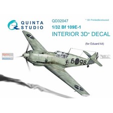 QTSQD32047 1:32 Quinta Studio Interior 3D Decal - Bf109E-1 EDU kit 