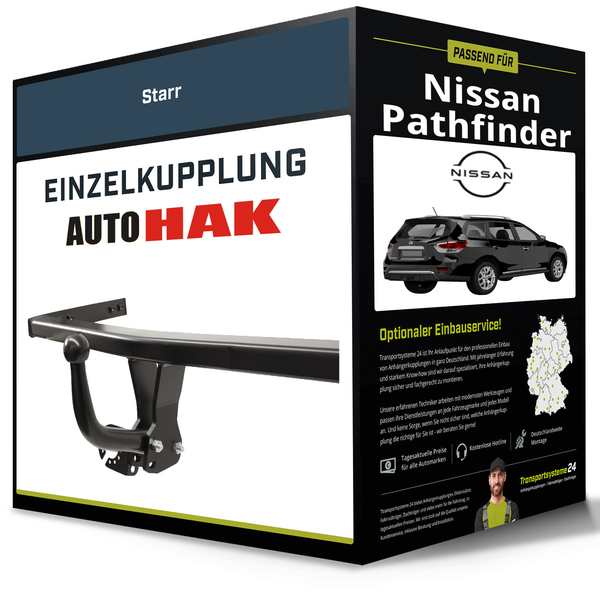 Starre AnhäNgerkupplung für Nissan Pathfinder 2005-2013 III Typ R51 Auto Hak NEU-image