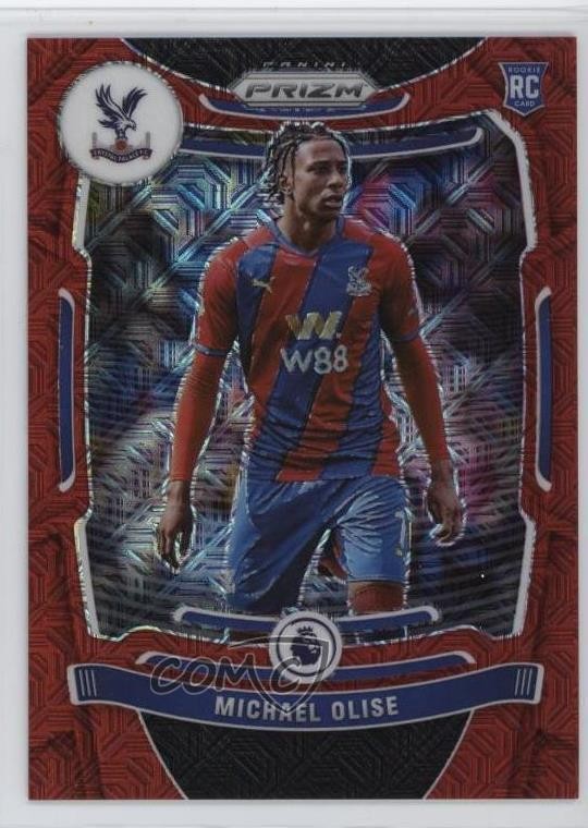 2021 Panini Prizm Premier League Red Mojo /159 Michael Olise #296 Rookie RC 5yi