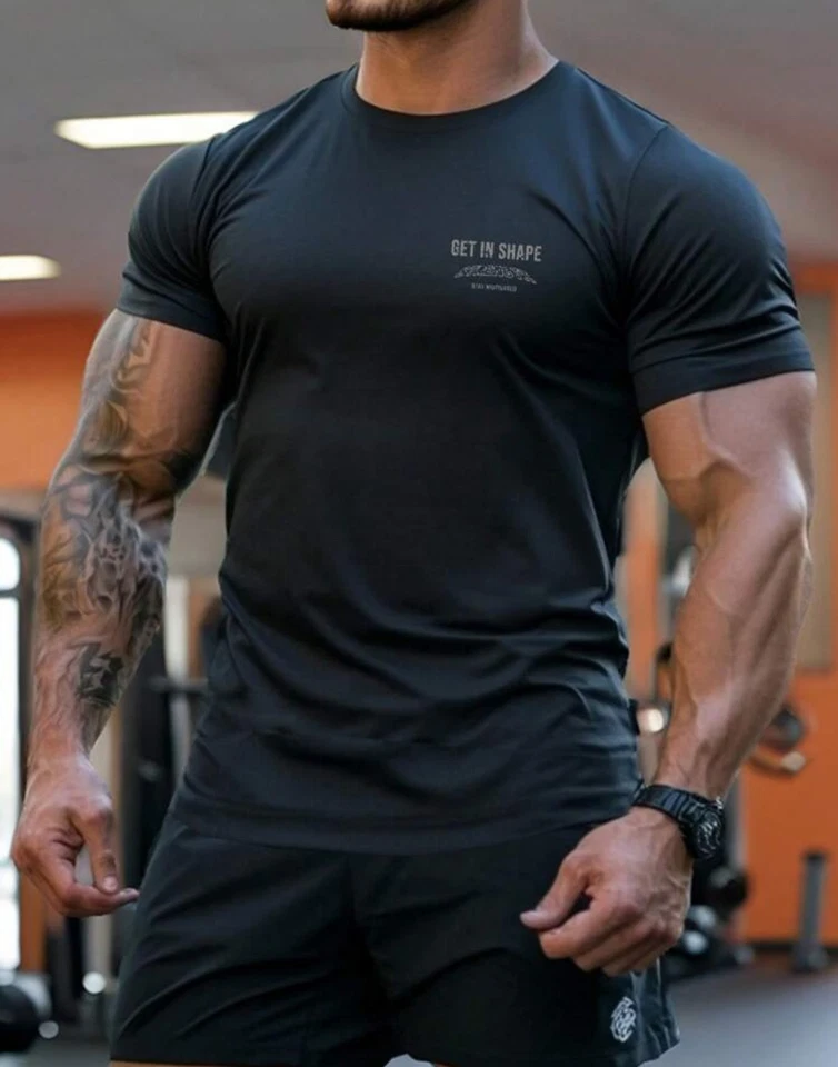 Work out Get in Shape Herren Fitness Shirt Gym Training Bodybuilding bis 8XL - Bild 2 von 4