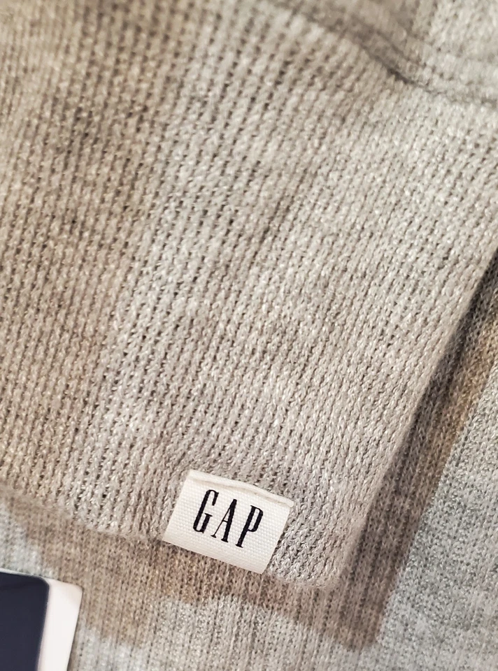 Camisa de dormir de manga larga para mujer Gap GapBody Henley Dorm - gris talla mediana Foto 4 de 4