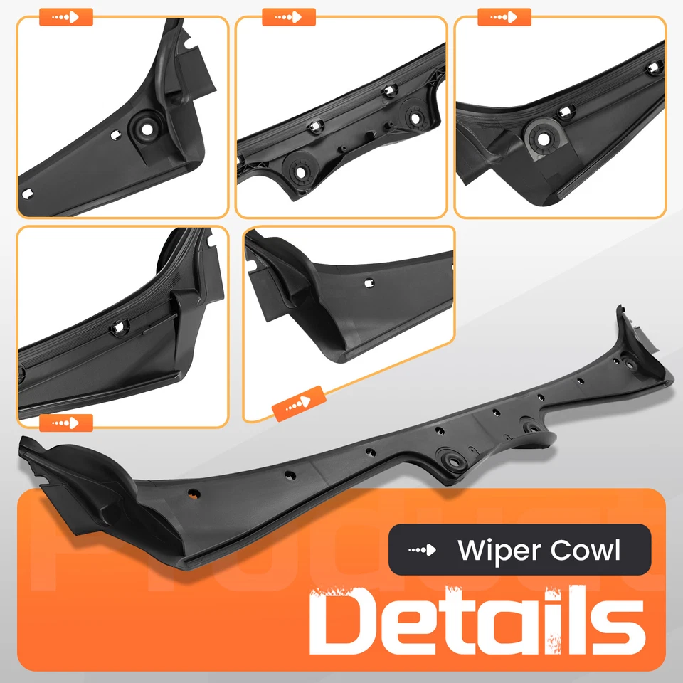 Windshield Cowl Panel Cover For BMW 525i 530i 545i 525xi 530xi 550i 2004-2010 - Image 4 of 4