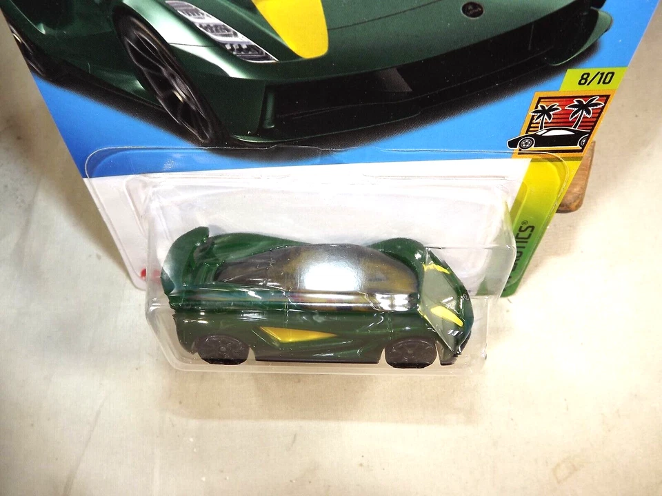 2022 Hot Wheels #229 HW Exotics 8/10 LOTUS EVIJA Green w/Black Trap5 Spoke Wheel - Image 3 of 4
