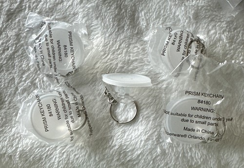 Tupperware Clear Ice Prism Keychains Set of 5 New! | eBay