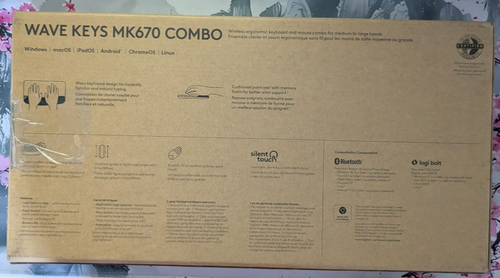 Logitech Wave Keys MK670 Keyboard and M550 L Mouse Shaped for All Day Comfort - Afbeelding 7 van 7