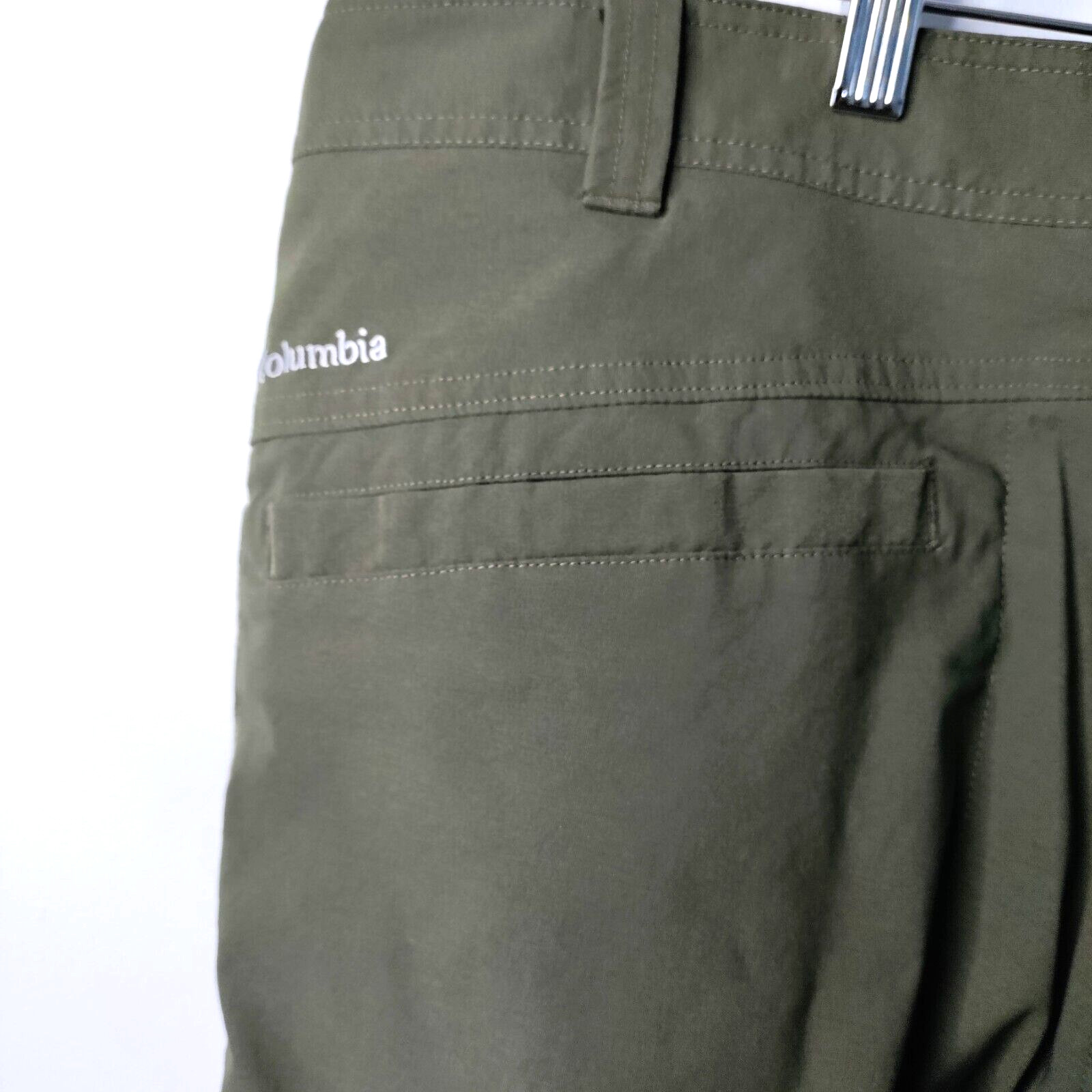 Columbia Men 40/33 Olive Cargo Pants Omni Shade Sun Protection Zip Pocket Hiking image 5