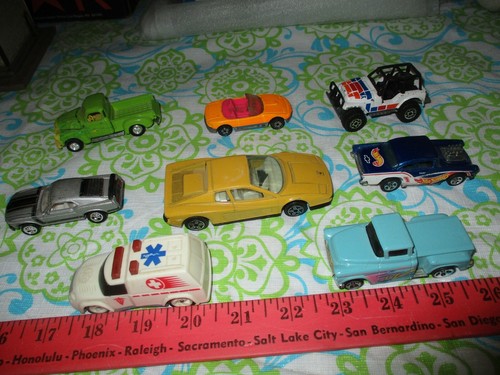 Toy cars & trucks, 8 pcs 2-4 inches Hot Wheels Burago Racing Champs Matchbox - Picture 2 of 3