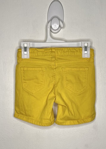 Vigoss Jean Shorts Girls Size 5 Mustard Yellow Adjustable Waist Denim - Picture 2 of 5