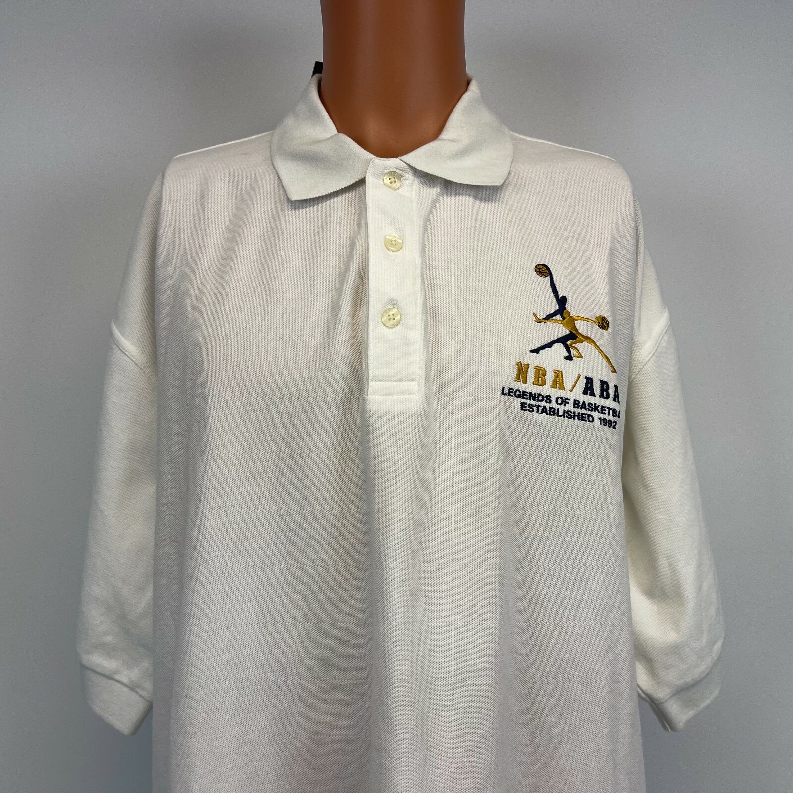 Nike Golf NBA Legends Of Basketball Embroidered Polo Shirt Vtg 2001 New 2XL