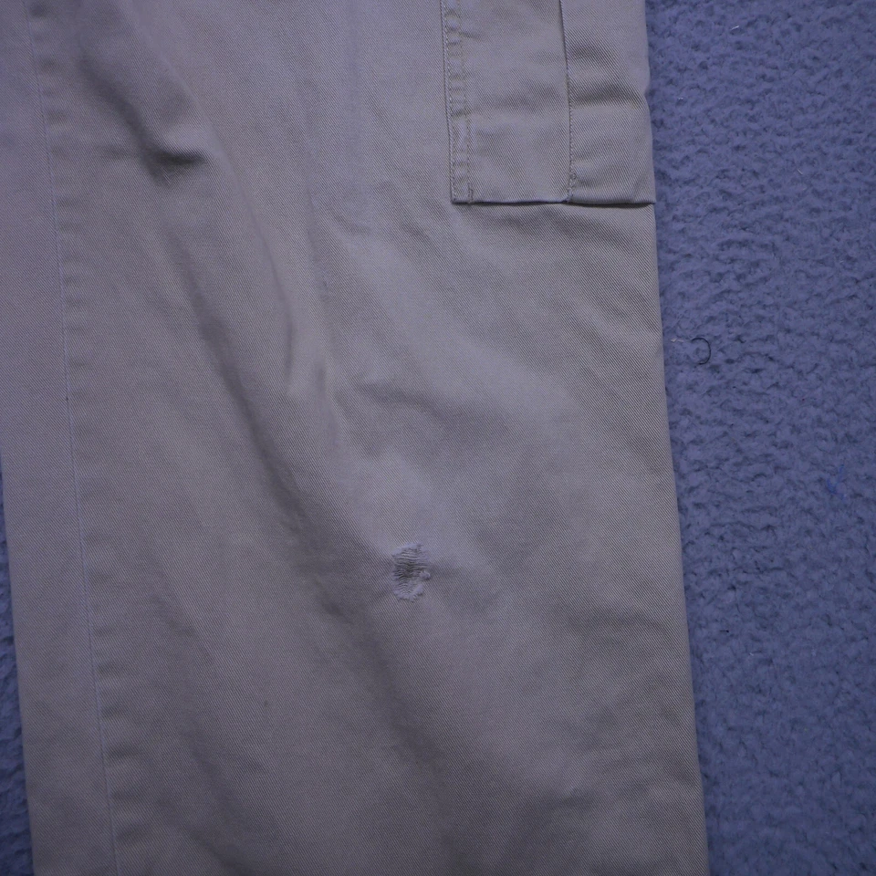 Vtg Arizona Pants Men 34x30 Khaki Flat Front Relaxed Fit Baggy Cargo Y2K - Image 3 of 4