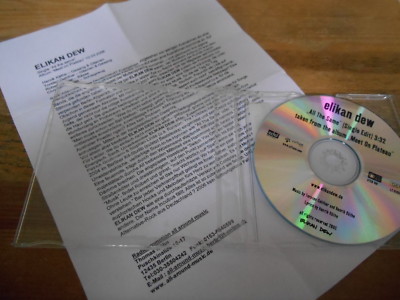 CD Pop Elikan Dew - All The Same (1 Song) Promo EDEL ULFTONE cd only Presskit