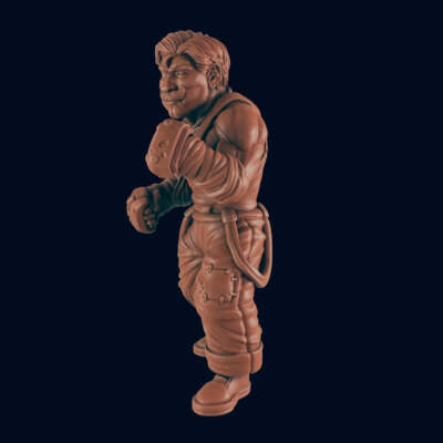 The Boxer - Bolts and Brimstone - Minis - EC3D - Cyber Punk - SciFi RPG