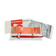 Speedball No. 5 Art Pen Kit Pen W/ 6 Nibs Calligraphy Pen - NEW