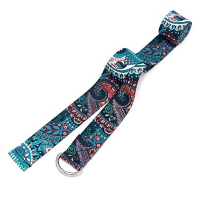 Zouiqss Yogagurte 1,8 m mit D-Ring-Schnalle, extra lang Baumwolle verstellbar,...