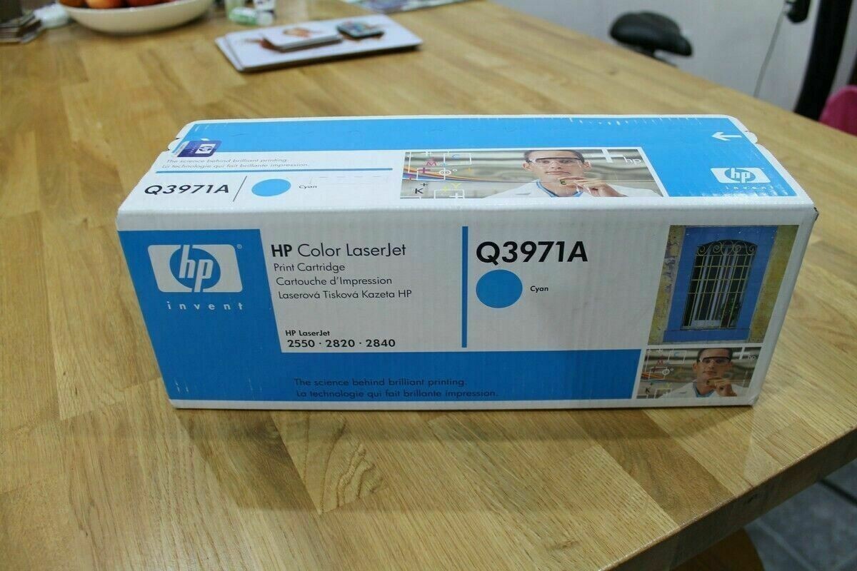 166 HP Color Laserjet Q3971A Genuine Original Cyan Toner Cartridge 2550 2820 OEM