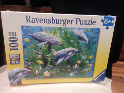 Dolphin Trio Ravensburger Jigsaw Puzzle 100 XXL Piece Format Puzzles SEALED NEW
