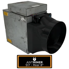 Antminer S17 Rear to 8 Inch - Fan Shroud Adapter Silencer Cooling Crypto