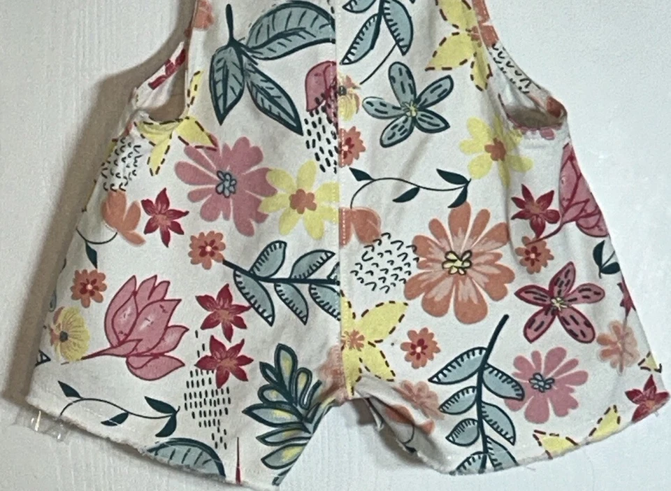 Jessica Simpson Bebé Niña 24M Jersey Pantalones Cortos Blanco Pastel Flores Lazo Usado en Excelente Condición Foto 4 de 4