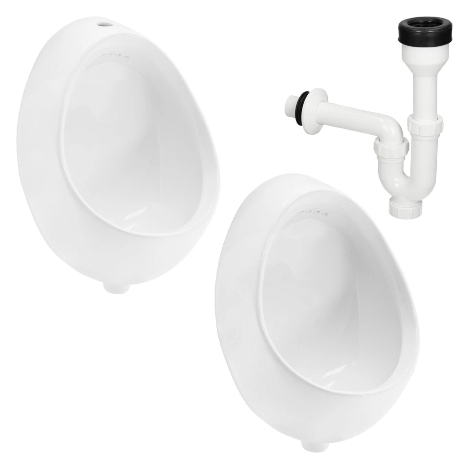 LUXEBATH Keramik Urinal Pissoir Absaugeurinal Urinalbecken Pinkelbecken Becken Weiß