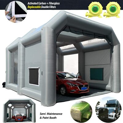 23x20x14.5F Inflatable Paint Booth & 950w + 750w Blowers /Please Watch The Video