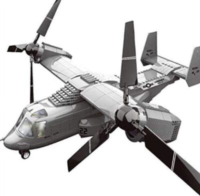 Plane Building Blocks for Marines Osprey V-22 Bell Boeing Helicopter Bricks Toys