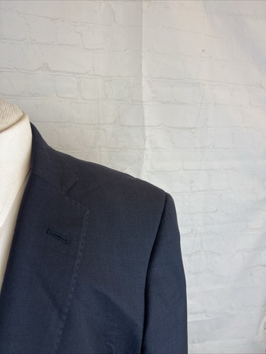 Tom James Men's Navy Blue Solid Blazer 40R $1,098 - Picture 2 of 9