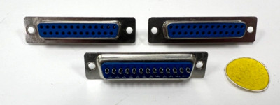 UXCELL D-SUB CONNECTOR DB25 FEMALE SOCKET 25-PIN   *** LOT OF 3 ***