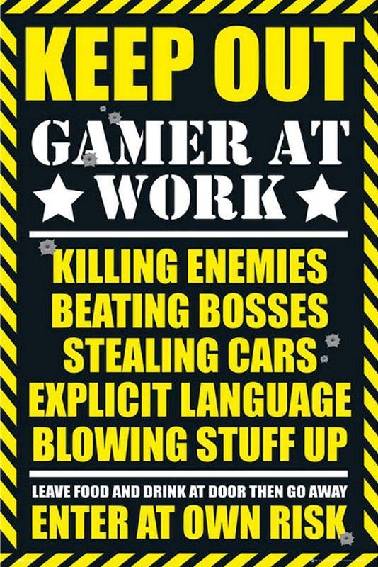 Gaming : Keep Out (Adult) - Maxi Poster 61 x 91.5 cm new and sealed