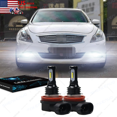 2X H11 6000k LED Fog Light Bulbs For Infiniti G37 2008 2009 2010 2011 2012 2013