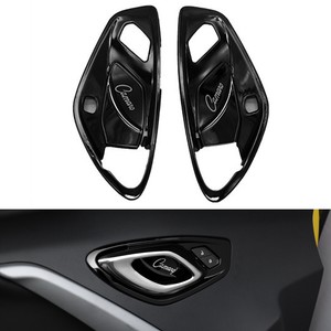 Details About Black Interior Door Handles Frame Trim Decor Covers For Chevrolet Camaro 2016 17