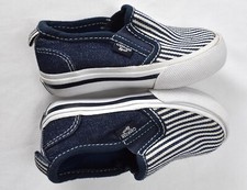 Oshkosh Unisex Toddler Slip on Shoes Size 5M Navy Denim Striped